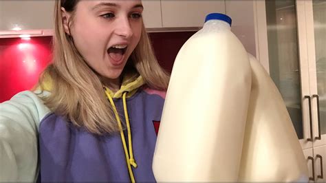 1 Gallon Milk Challenge | GIRLS VS FOOD - YouTube