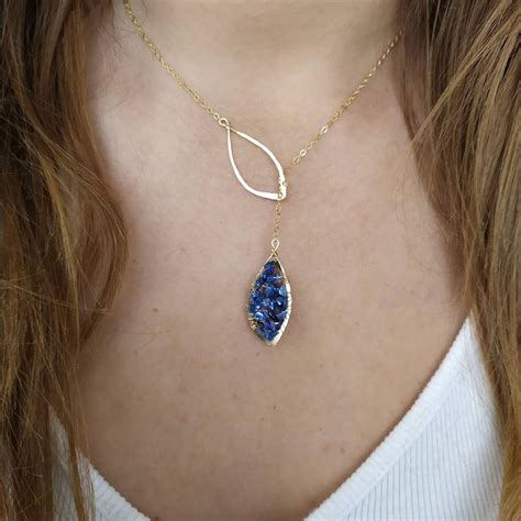 Sapphire Necklace Gold Silver Sapphire Jewelry for - Etsy