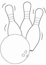 Bowling Pin Coloring Page sketch template