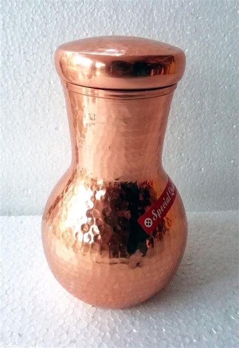 100 %Pure Copper Water Bottle 32 oz - Leak Proof Design Vessel Ayurveda Health Benefit Pitcher ...