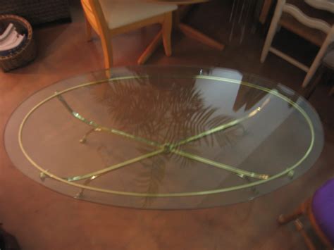 SOLD: Ram's head glass top coffee table | 59.5 x 29.5 x 17 t… | Flickr