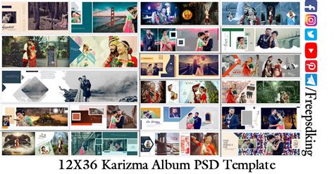 12X36 Karizma Album PSD Template Free Download - Freepsdking.com