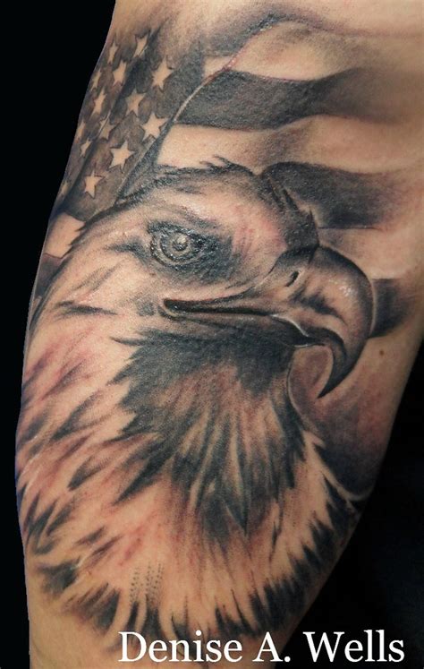 Eagle and Flag Tattoo Design by Denise A. Wells | American F… | Flickr