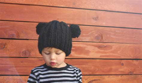 Cute kids knit bear hat