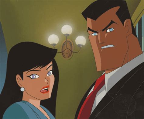 Superman the Animated Series Original Production Cel: "Bruce Wayne and Lois Lane" - Superman the ...