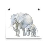 Mother and Baby Elephants Watercolor – Susan Windsor