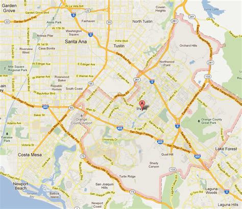 Irvine, California Map