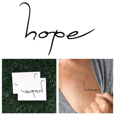 Hope Temporary Tattoo Set of 2