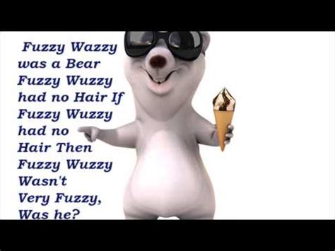 ENGLISH TONGUE TWISTER FUZZY WAZZY - YouTube