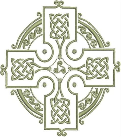 Celtic Cross Embroidery Design