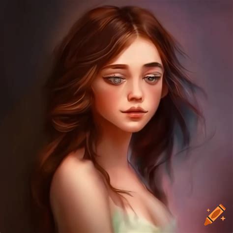 Pastel portrait of a beautiful girl on Craiyon
