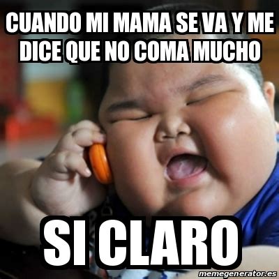 Meme fat chinese kid - CUANDO MI MAMA SE VA Y ME DICE QUE NO COMA MUCHO ...