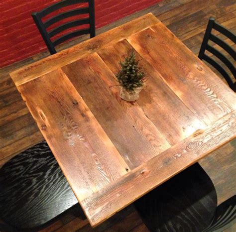 Unfinished Wood Plank Tables