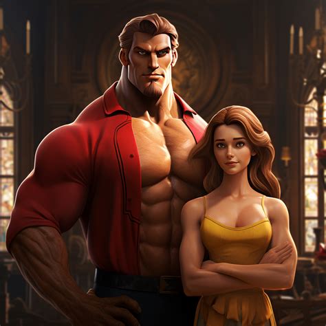 Gaston and Belle by mkewx on DeviantArt