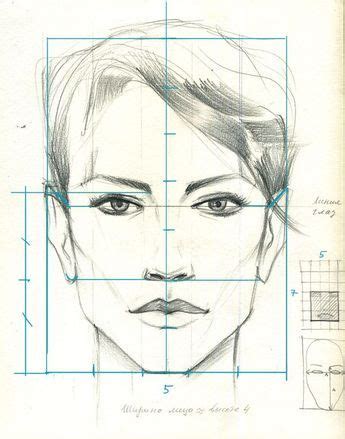 Tutorial de como medir um rosto. | Портретный рисунок, Рисование лиц, Нарисовать лица