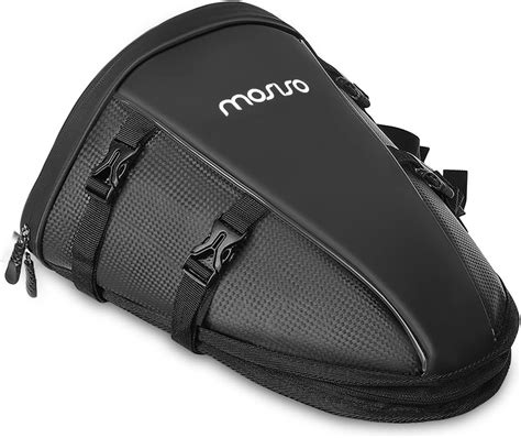 MOSISO Motorcycle Tail Bag Multifunctional Waterproof Polyester Storage Saddle Bag, 10L Outdoor ...