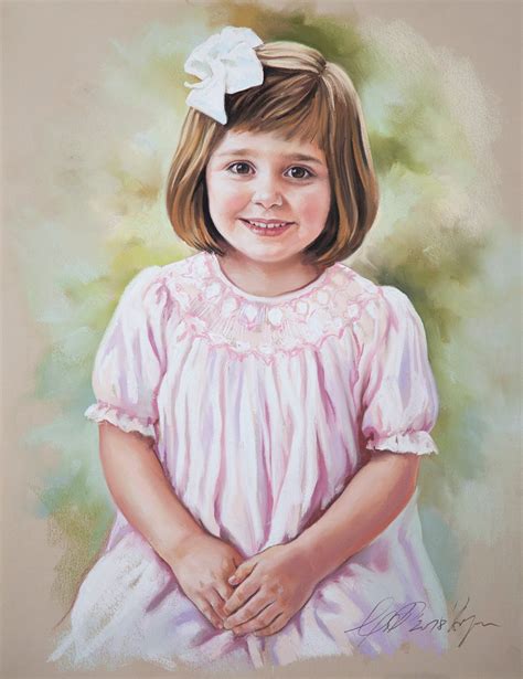 Pastel Portraits, Portrait Paintings, a Handmade Portrait of a Little ...