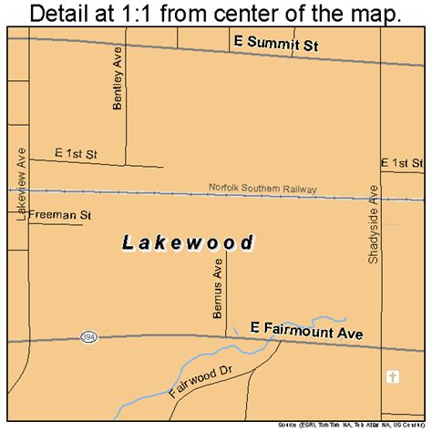 Lakewood New York Street Map 3641069