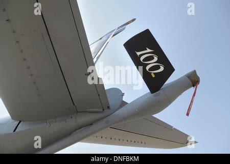 Boeing KC-135 Stratotanker refueling jet with A-10 Warthogs in formation for refueling demo in ...