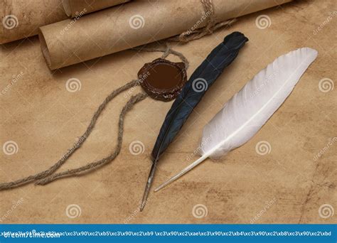 Medieval old scrolls. stock photo. Image of science - 226804358