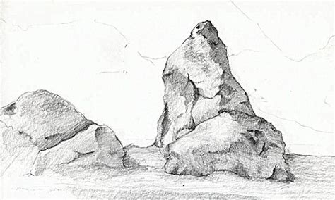 How to sketch Realistic rocks - Google Search | Realistic drawings ...