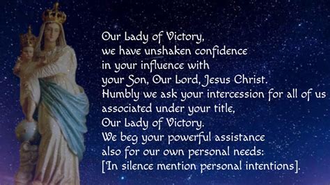 Prayer To Our Lady Of Victory ( Short Prayer ) - YouTube