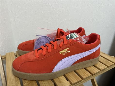 【未使用】送料無料 新品 PUMA Delphin PRM S US11.5 29.5cm Grenadine-Light Lavender プーマ デルフィン オレンジ ラベンダー 美色 ...