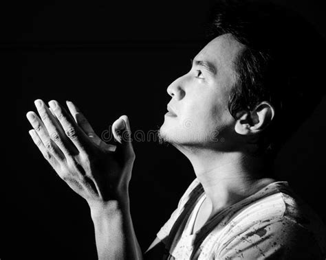 Praying in Black and White. Stock Photo - Image of worship, hand: 33718884