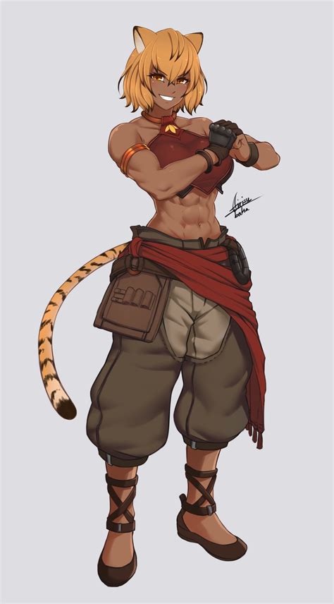 Khali, Strong and Dependable Tiger Girl [Original] : animewaifus