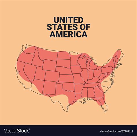 Design usa map Royalty Free Vector Image - VectorStock