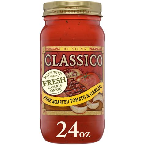 Classico Fire Roasted Tomato & Garlic Spaghetti Pasta Sauce, 24 oz. Jar - Walmart.com