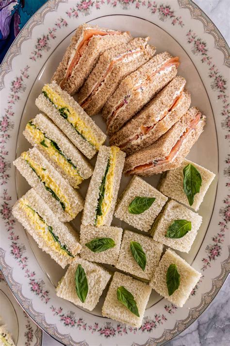 Afternoon Tea Sandwiches (Cucumber, Egg and Cress, Smoked Salmon ...