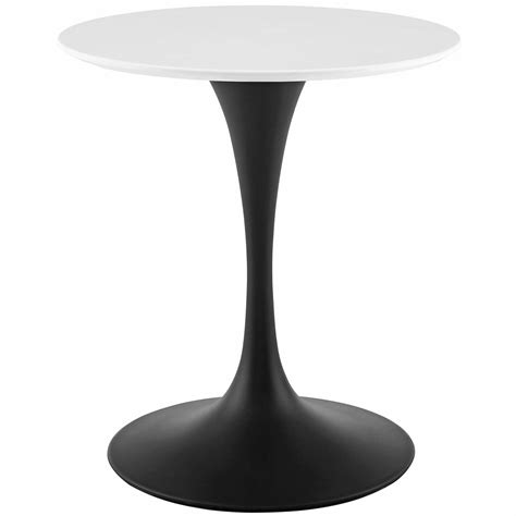 Lippa 28" Round Wood Dining Table in Black White - Hyme Furniture