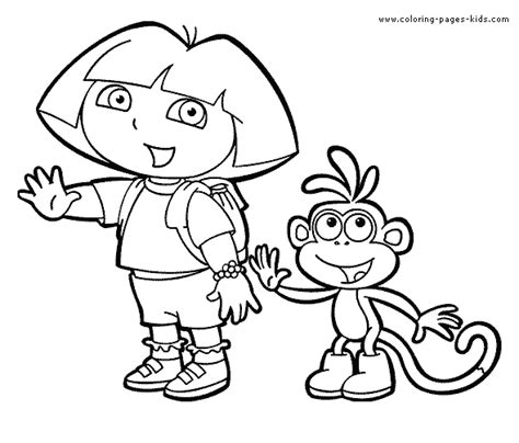 Dibujos animados para colorear | Dora coloring, Coloring pages, Nemo ...