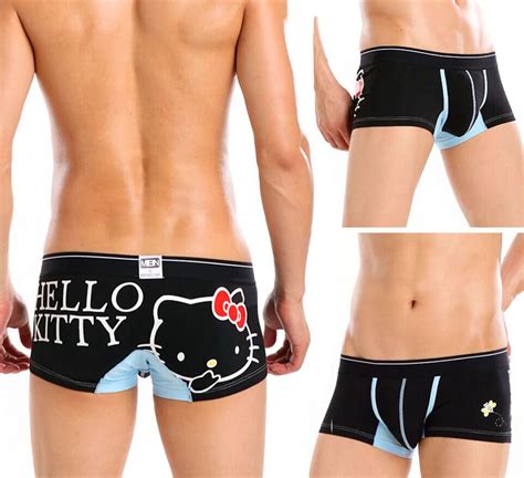 Aliexpress.com : Buy Hello Kitty mens cartoon underwear Cotton Lycra Boxers Men hello kitty ...