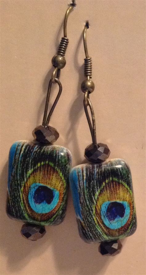 Peacock earrings www.etsy.com/shop/AllieBirdsCorner | Beaded jewelry ...