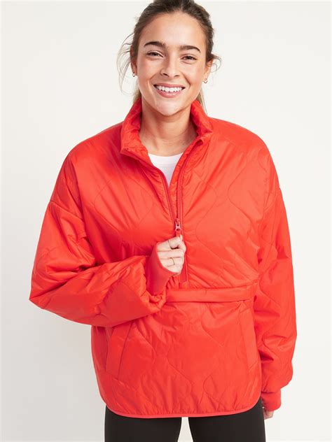Packable Half-Zip Water-Resistant Quilted Jacket for Women | Old Navy