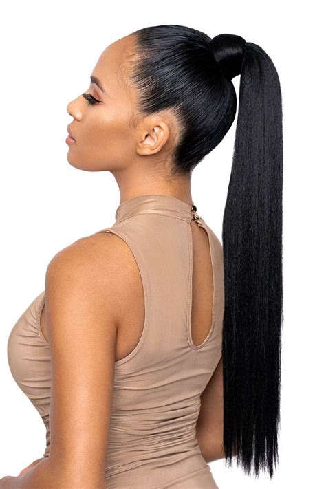 The Shayna Wrap Around Ponytail 22 - Black | High ponytail hairstyles ...