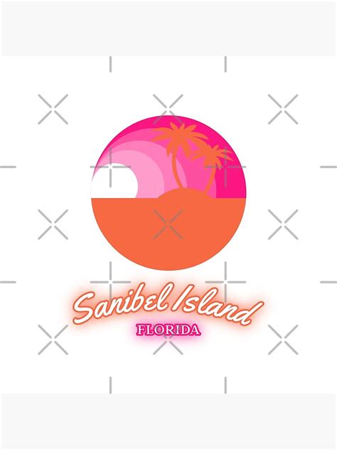 "Sanibel Island Florida Sun and Palm Trees" Poster by ShellTees | Redbubble
