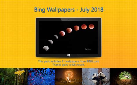 Bing Wallpapers - July 2018 by Misaki2009 on DeviantArt