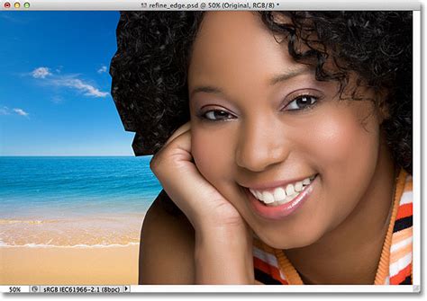 Refine Edge hair masking - Adobe Photoshop CC for Photographers
