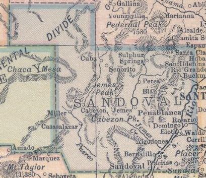 Sandoval County New Mexico 1914 Map