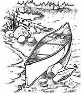 Canoe Scene M 119  Coloring pages Drawings Books sketch template