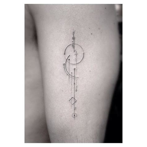 Sun & moon Thin Line Tattoos, Up Tattoos, Arrow Tattoos, Friend Tattoos ...