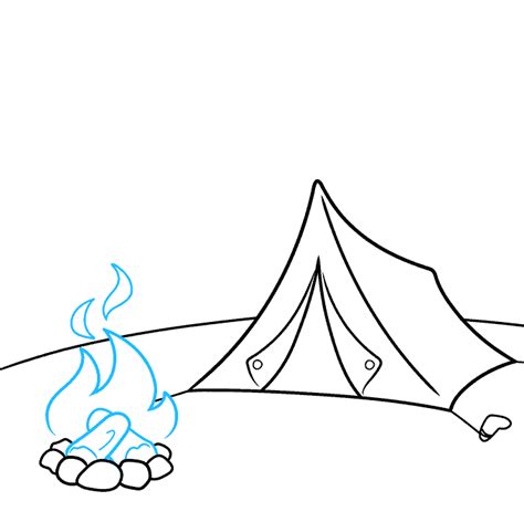 How to Draw a Camping Scene - Really Easy Drawing Tutorial