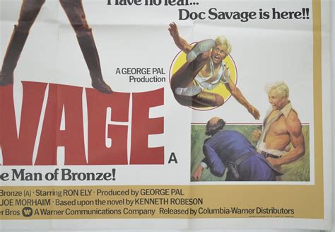 DOC SAVAGE - THE MAN OF BRONZE (1975) Original Quad Film Poster - Ron Ely | eBay