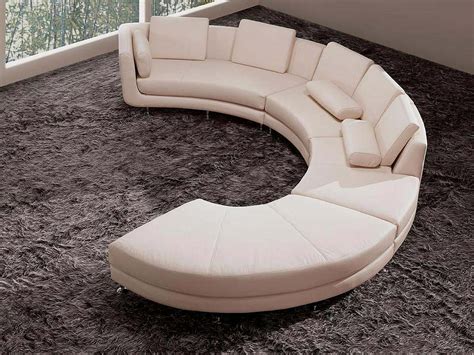 Modern Round bonded Leather Sectional sofa A94 | Leather Sectionals