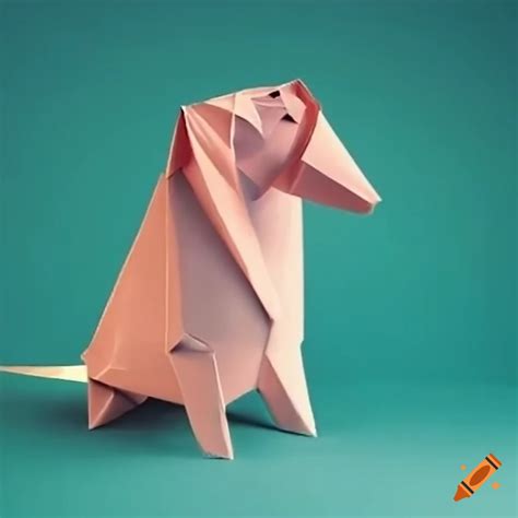 Artistic origami dog sculpture on Craiyon