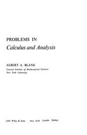Problems in Calculus and Analysis, Albert Blank : Albert Blank : Free ...