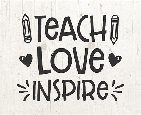 Teach Love Inspire Svg Teacher Svg School Svg Teach Svg - Etsy